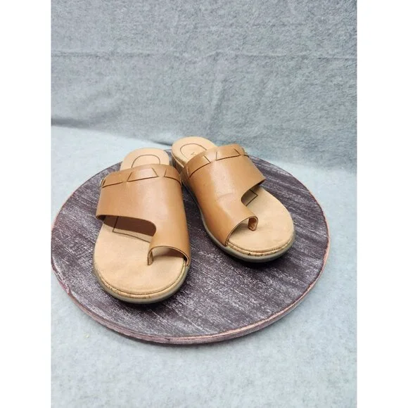 Vionic Shoes Vionic Cindy Sandal Womens Tan Leather Slide
